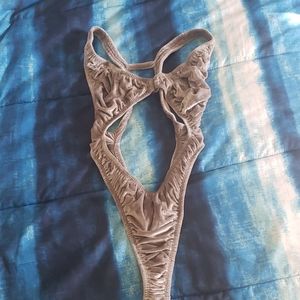 SKIMS Stretch Velvet Cut Out Bodysuit